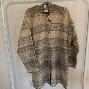 Woolrich Beige and Gray Patterned Coat